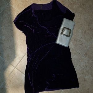 Violet velvet bcbg cocktail dress